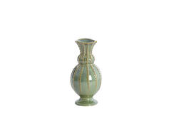 Vaas Ø8,5x17 cm SORREL keramiek donker groen