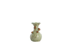 Vase Ø12x20 cm BLISSA ceramics dark green+brown