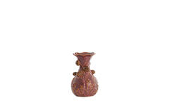 Vaas Ø12x20 cm BLISSA keramiek bordeaux+bruin