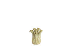 Vaas Ø17,5x20 cm LYSET keramiek olijf groen