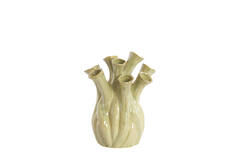 Vaas Ø28,5x34,5 cm LYSET keramiek olijf groen