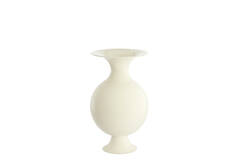 Vase Ø26x45 cm BOLULLA glänzend crème