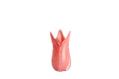 Vase Ø14x28 cm EVINA glass coral