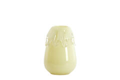 Vase Ø19,5x26,5 cm LYSIRA glass light yellow