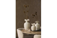 Vase deco Ø14x21 cm MARILLO ceramics cream