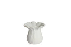 Vase deco Ø21x19 cm ZENORA ceramics matt cream
