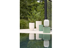 Pot deco S/3 Ø30x46+Ø40x55+Ø52x71 cm SIROLO cream