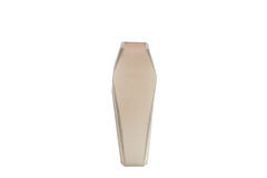 Vase 30x16x44,5 cm VIONNA glass light brown
