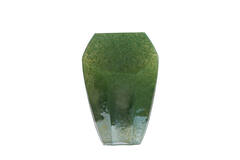 Vase 30x16x44,5 cm VIONNA glass dark green lustre