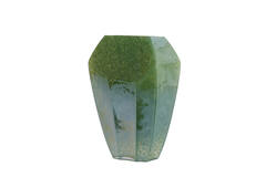 Vase 30x16x44,5 cm VIONNA glass dark green lustre