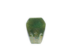 Vase 25x12,5x33,5 cm VIONNA glass dark green lustre