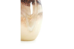 Vase Ø18x32 cm JORIEN glass red+taupe