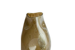Vase Ø14,5x25 cm JORIEN glass taupe+olive green