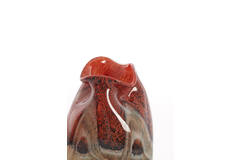 Vase Ø14,5x25 cm JORIEN glass red+taupe