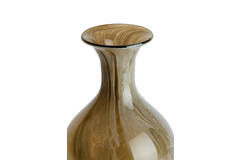 Vase Ø19x40 cm JORVEN glass taupe+olive green