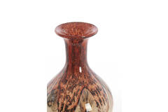 Vase Ø19x40 cm JORVEN glass red+taupe