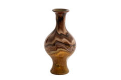 Vase Ø19x40 cm JORVEN glass brown+cream+black