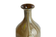 Vase Ø14,5x29,5 cm JORVEN glass taupe+olive green