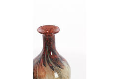 Vase Ø14,5x29,5 cm JORVEN glass red+taupe