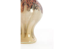 Vase Ø14,5x29,5 cm JORVEN glass red+taupe