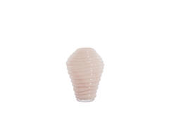 Vase Ø13x18 cm FENLOR glass light pink