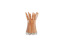 Vase Ø15x25 cm RELIEN glass caramel