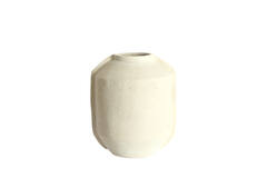 Pot deco 35x32x44 cm NORIC matt cream