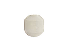 Pot deco 35x32x57 cm NORIC matt cream