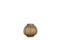 Vase Ø27x26 cm TEJEDA glass matt dark brown