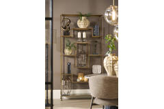 Vase Ø20,5x38 cm TEJEDA glass clear light brown