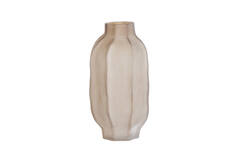 Vase Ø20,5x38 cm TEJEDA glass light brown
