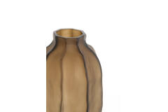 Vase Ø20,5x38 cm TEJEDA glass matt dark brown