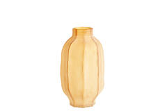 Vase Ø20,5x38 cm TEJEDA glass matt amber