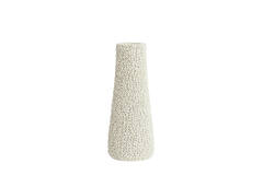 Vase deco Ø20,5x49 cm OLVERA cream