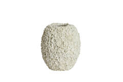 Vase deco Ø27x30,5 cm VIOLETA matt cream