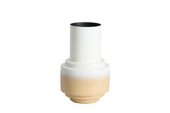 Vase deco Ø22x33,5 cm CARIMA cream+beige