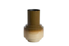 Vase deco Ø22x33,5 cm CARIMA dark brown+sand