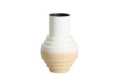 Vase deco Ø24x36 cm CARIMA cream+beige