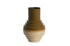 Vase deco Ø24x36 cm CARIMA dark brown+sand