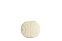 Vase 29x18x24 cm MIRALLI cream