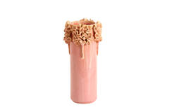 Vase deco Ø16x31 cm LUSERNA ceramics light pink