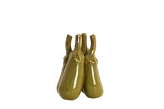 Vase deco Ø16x22,5 cm CORVARA ceramics green-brown
