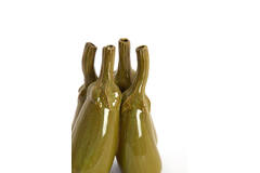 Vase deco Ø12,5x18 cm CORVARA ceramics green-brown