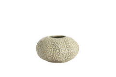 Tealight Ø16,5x9,5 cm CAREZZA ceramics taupe