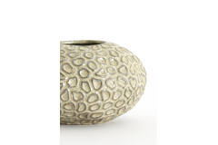 Tealight Ø16,5x9,5 cm CAREZZA ceramics taupe
