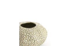 Tealight Ø16,5x9,5 cm CAREZZA ceramics taupe