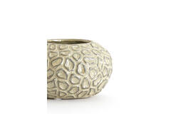 Tealight Ø12x7,5 cm CAREZZA ceramics taupe