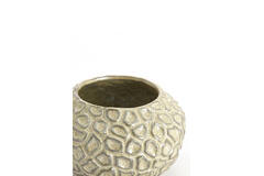 Tealight Ø12x7,5 cm CAREZZA ceramics taupe