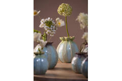 Vase deco Ø18x19,5 cm SORINO ceramics light green+light blue