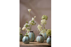 Vase deco Ø13x13,5 cm VALINO ceramics light green+light blue